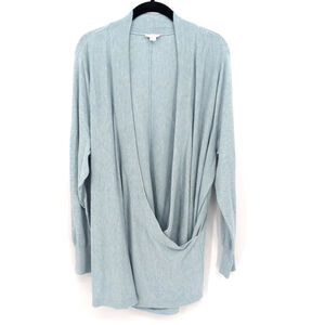 J Jill Sweater Womens XL Blue Open Front‎ Drape Lightweight Long Sleeve Tunic